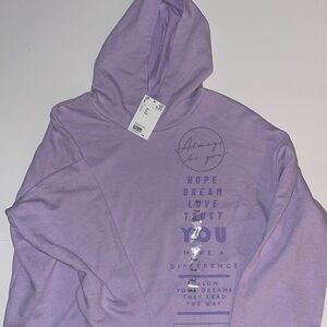 Hoodie long sleeve top, lavender, girl XL NWT😌15%off bundles